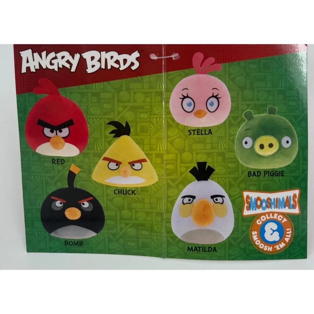Angry Birds Stella Smooshimals 5 Inch Pink Bird Plush Toy Factory Rovio NWT